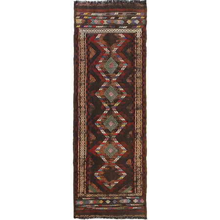 Tribal Afghan Suzani Kilim Runner 2' 0" x 6' 1" ft / 62 x 186 cm - No. B23649
