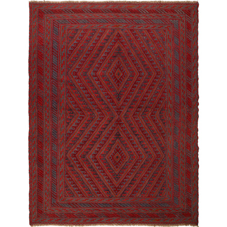 Handmade Wool Mushwani Rug 6' 7" x 8' 8" ft / 201 x 264 cm - No. G23655