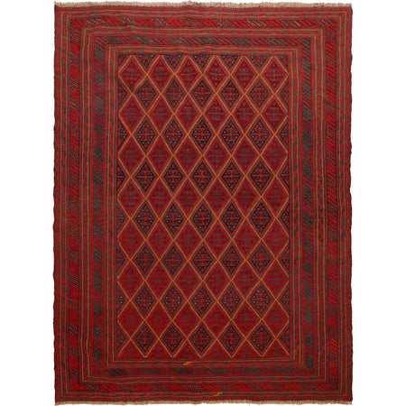 Hand Knotted Mashwani Area Rug 6' 7" x 8' 10" ft / 201 x 270 cm - No. G23657