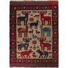 Hand Made Animal Pictorial Area Carpet 4' 6" x 6' 1" ft / 137 x 186 cm - No. G23684