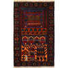 Handmade Picture Area Rug 2' 9" x 4' 5" ft / 84 x 134 cm - No. G23705