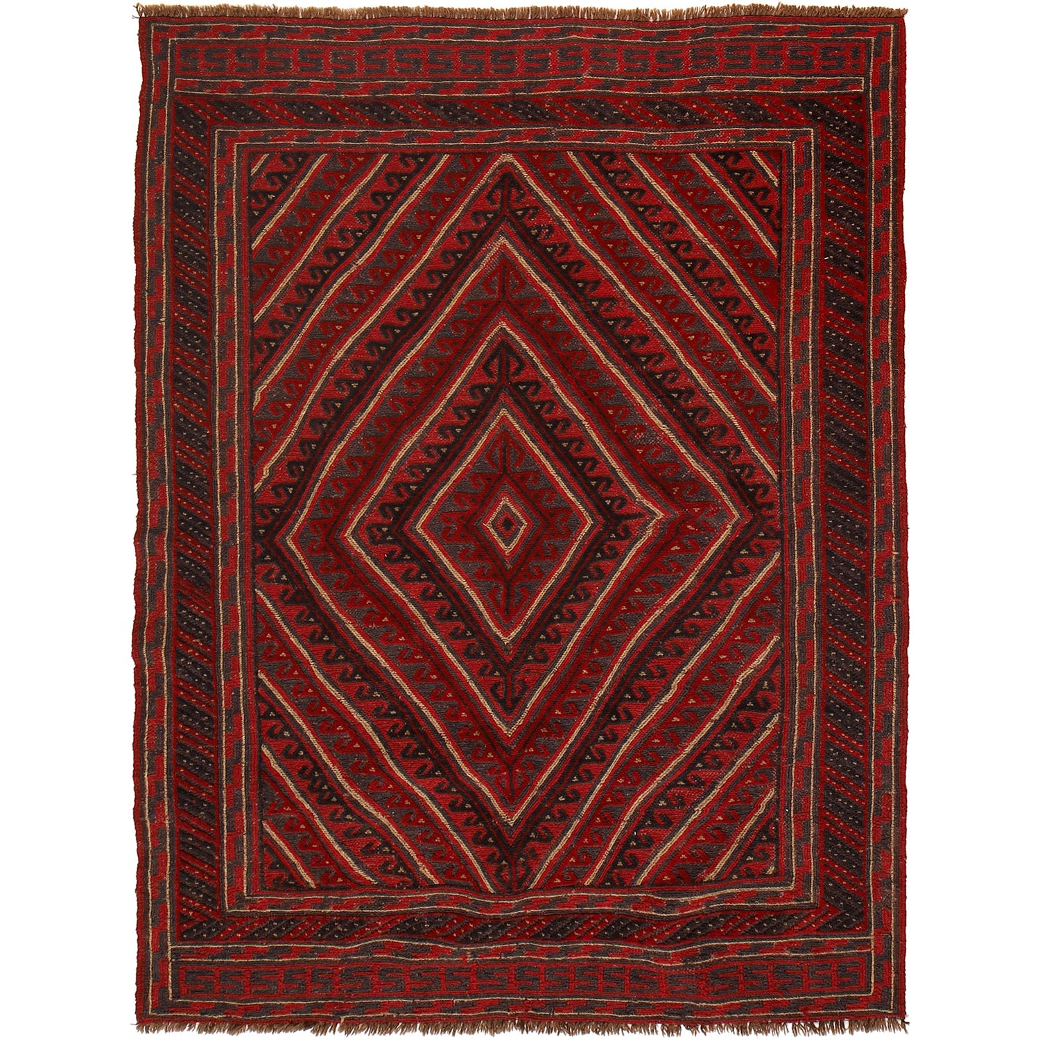 Traditional Mashwani Carpet 4' 6" x 5' 10" ft / 138 x 178 cm - No. G23710