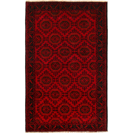 Red Color Baluchi Rug 4' 4" x 6' 10" ft / 133 x 208 cm - No. G23715