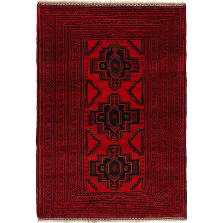 Traditional Baloch Rug 4' 1" x 6' 1" ft / 125 x 186 cm - No. G23718