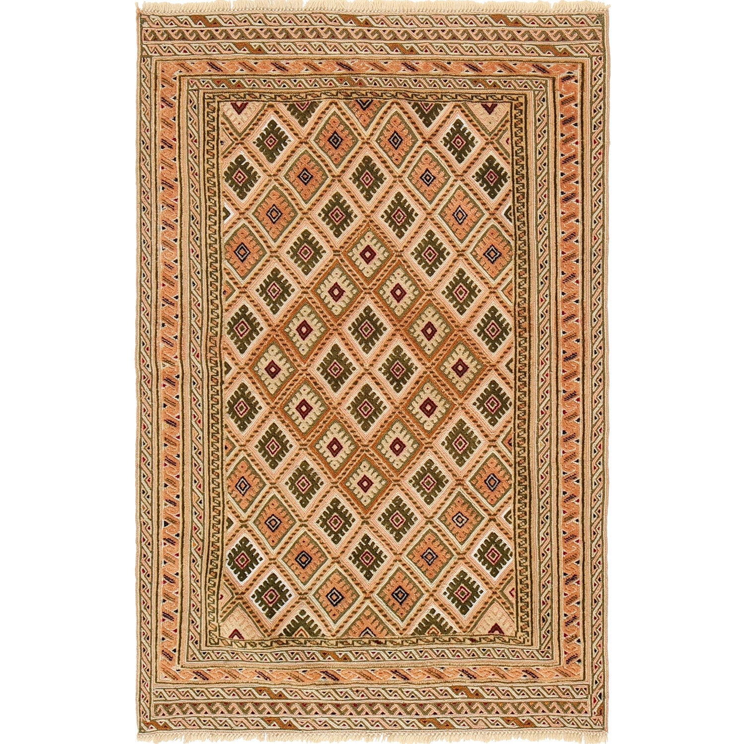 Handmade Nakhunak Kilim Rug 2' 9" x 4' 2" ft / 84 x 126 cm - No. G23725