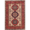 Hand Knotted Kazak Oriental Rug 4' 3" x 6' 2" ft / 129 x 189 cm - No. G24119