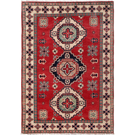 Hand knotted Kazak Rugs 4' 0" x 5' 9" ft / 122 x 175 cm - No. G24124