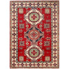 Hand knotted Kazak Carpet 4' 1" x 5' 10" ft / 124 x 179 cm - No. G24125