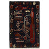 Authentic Afghan War Area Rug 2' 0" x 2' 11" ft / 61 x 89 cm - No. G24145