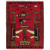 Handmade Afghan War Area Rug 2' 0" x 2' 9" ft / 62 x 83 cm - No. G24165