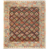 Handmade Turkish Design Wool Kilim 8' 7" x 9' 9" ft / 261 x 297 cm - No. G24207