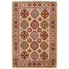 Handmade Kazak Area Rug 4' 0" x 6' 0" ft / 122 x 183 cm - No. G24274