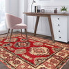 Red Color Kazak Rug 2' 9" x 3' 11" ft / 84 x 120 cm - No. G24284