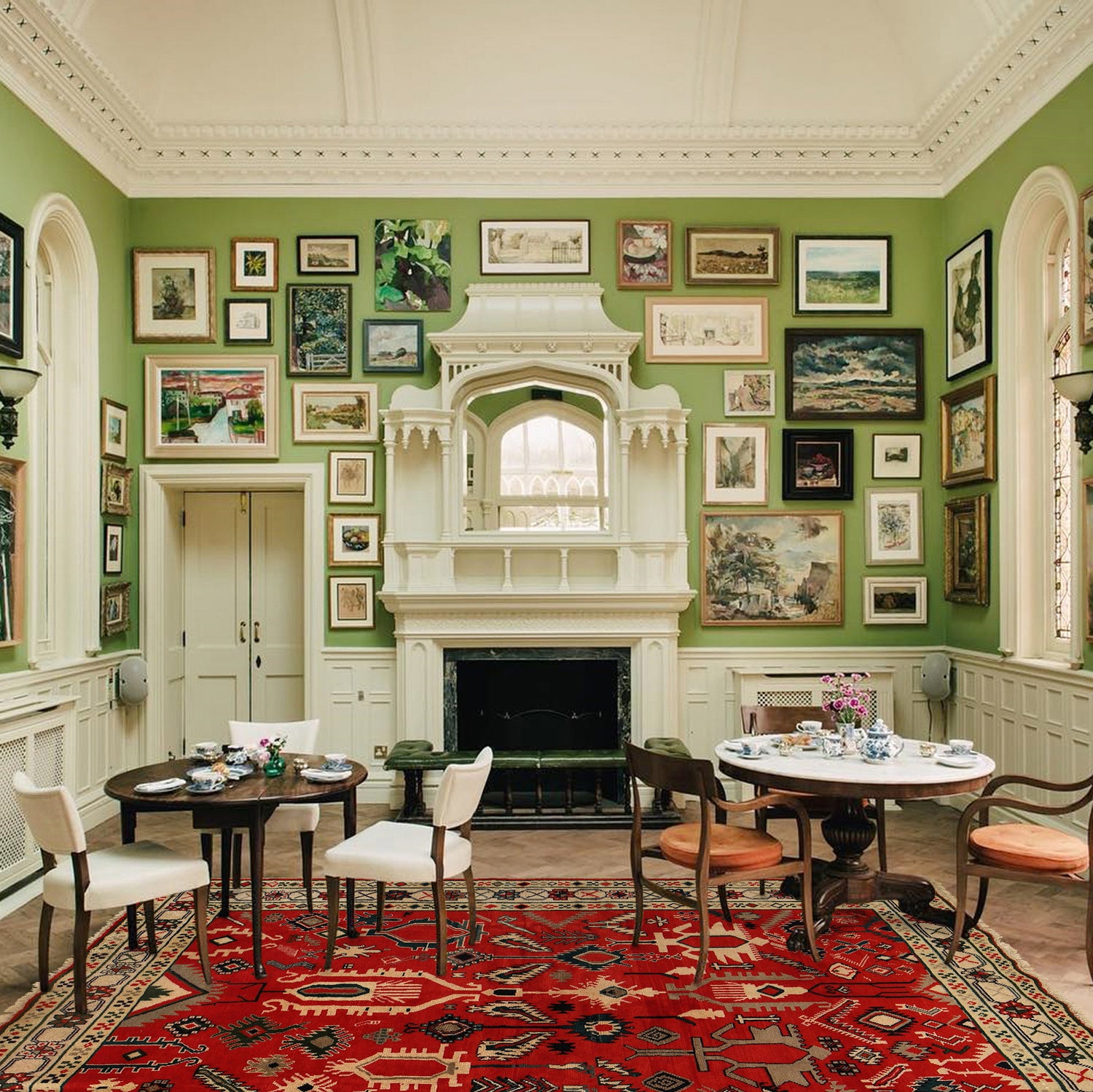 Contemporary Oushak Rug 5' 7" x 7' 8" ft / 170 x 234 cm - No. G24352