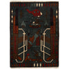 Gray War Rug 2' 0" x 2' 8" ft / 60 x 84 cm - No. G24398