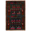 Authentic Afghan War Area Rug 1' 11" x 2' 9" ft / 59 x 84 cm - No. G24403