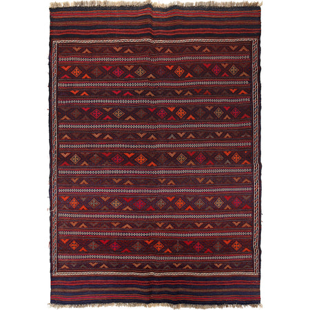 Afghan Laghari Kilim 4' 9" x 7' 1" ft / 146 x 217 cm - No. G24442
