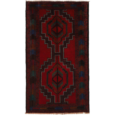 Multi Color Baluchi Rug 2' 9" x 4' 11" ft / 85 x 150 cm - No. G24450