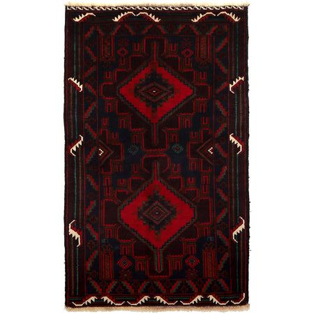 Handmade Balochi Rug 2' 11" x 4' 9" ft / 88 x 145 cm - No. G24839