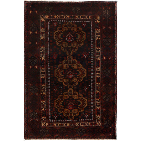 Tribal Baloch Rug 4' 7" x 6' 10" ft / 139 x 208 cm - No. G24848
