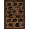 Afghan War Rug – Military Design 6' 5" x 8' 9" ft / 196 x 266 cm - No. G24854