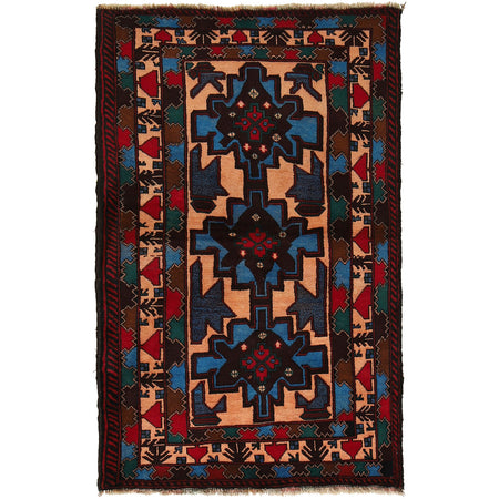 Baluch Small Size Rug 2' 11" x 4' 10" ft / 89 x 148 cm - No. G24906