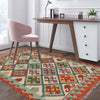 Hand Knotted Flatweave Kilim 3' 5" x 5' 3" ft / 105 x 161 cm - No. G24993