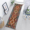 Handmade Turkish Design Wool Kilim Runner 1' 8" x 5' 2" ft / 51 x158 cm - No. G25195