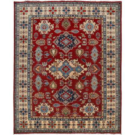 Handmade Kazak Area Rug 8' 3" x 9' 8" ft / 251 x 295 cm - No. G25246