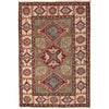 Gray Color Kazak Rug 2' 9" x 4' 2" ft / 85 x 126 cm - No. G25367