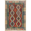 Hand Woven Wool Kelim 4' 2" x 6' 0" ft / 127 x 183 cm - No. G25435