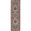 Gray Color Kazak Runner Rug 2' 9" x 9' 8" ft / 85 x 295 cm - No. G25503