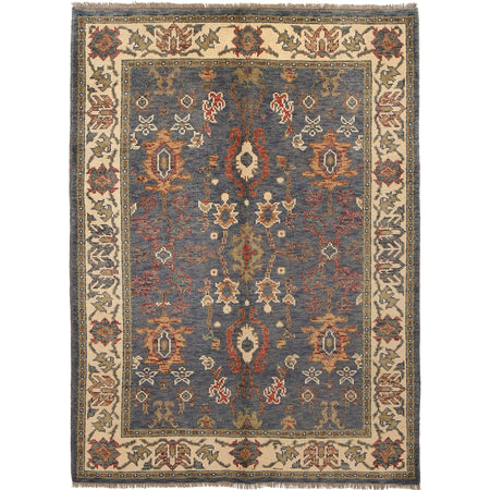 Modern Oushak Area Rug 4' 1" x 5' 9" ft / 124 x 175 cm - No. G25511