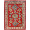 Hand Knotted Kazak Oriental Rug 4' 2" x 6' 6" ft / 127 x 199 cm - No. G25871