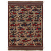 Handmade Afghan War Area Rug 4' 4" x 6' 0" ft / 131 x 182 cm - No. G25884