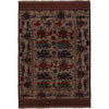 Handmade Afghan War Area Rug 4' 0" x 5' 11" ft / 123 x 181 cm - No. G25885