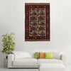 Brown Color War Rug 3' 1" x 4' 7" ft / 93 x 140 cm - No. G25891