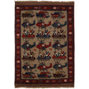 Authentic Afghan War Area Rug 3' 3" x 4' 9" ft / 100 x 145 cm - No. G25893