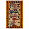 Handcrafted Afghan War Rug 2' 9" x 4' 6" ft / 83 x 136 cm - No. G25900