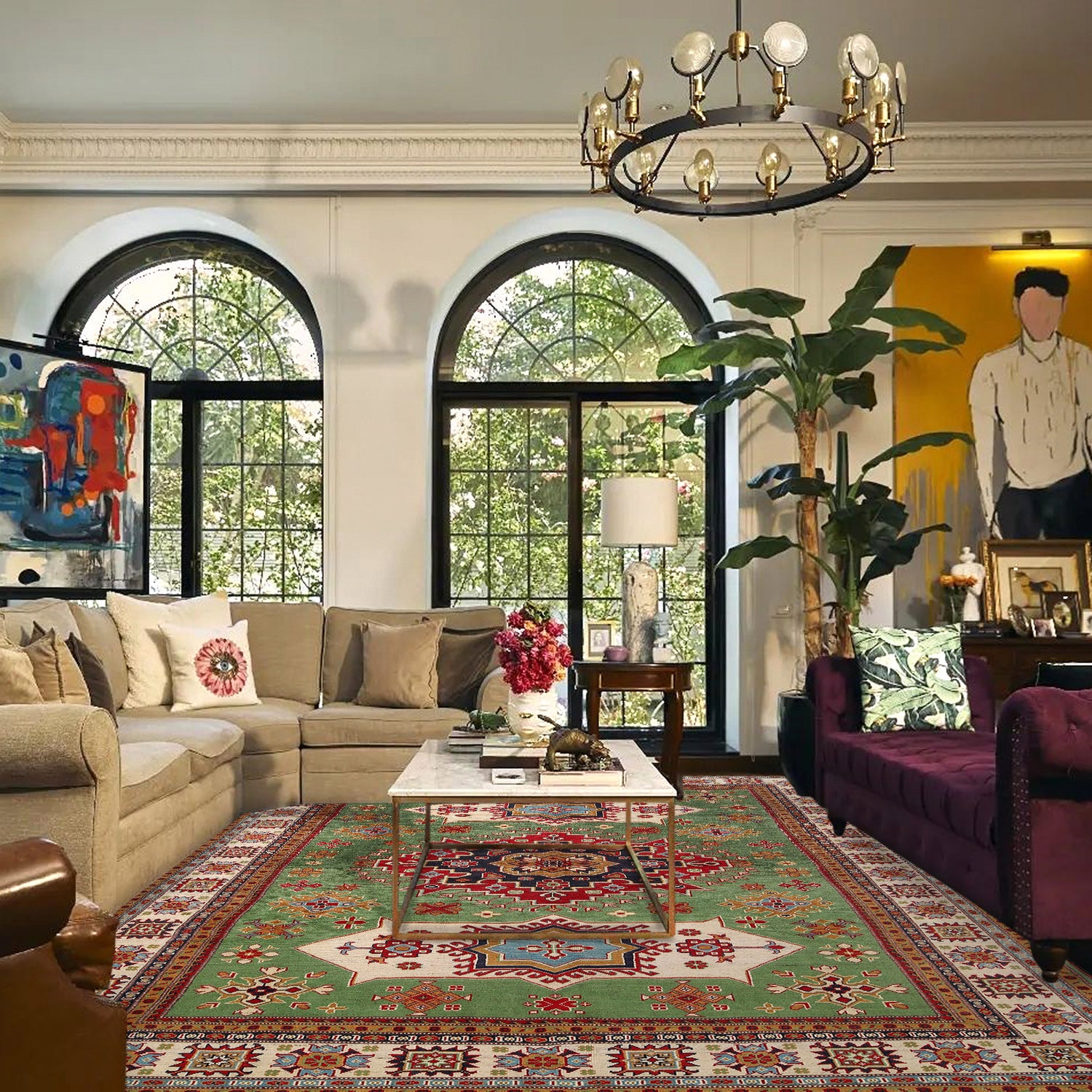 Hand knotted Kazak Rugs 6' 2" x 9' 5" ft / 189 x 287 cm - No. G25910