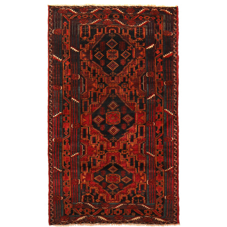 Hand Knotted Baluchi Rug 3' 5" x 5' 10" ft / 104 x 178 cm - No. G26781