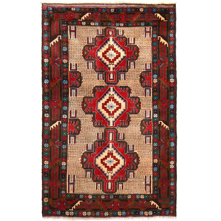 Baluch Small Size Rug 3' 1" x 4' 11" ft / 95 x 150 cm - No. G26782