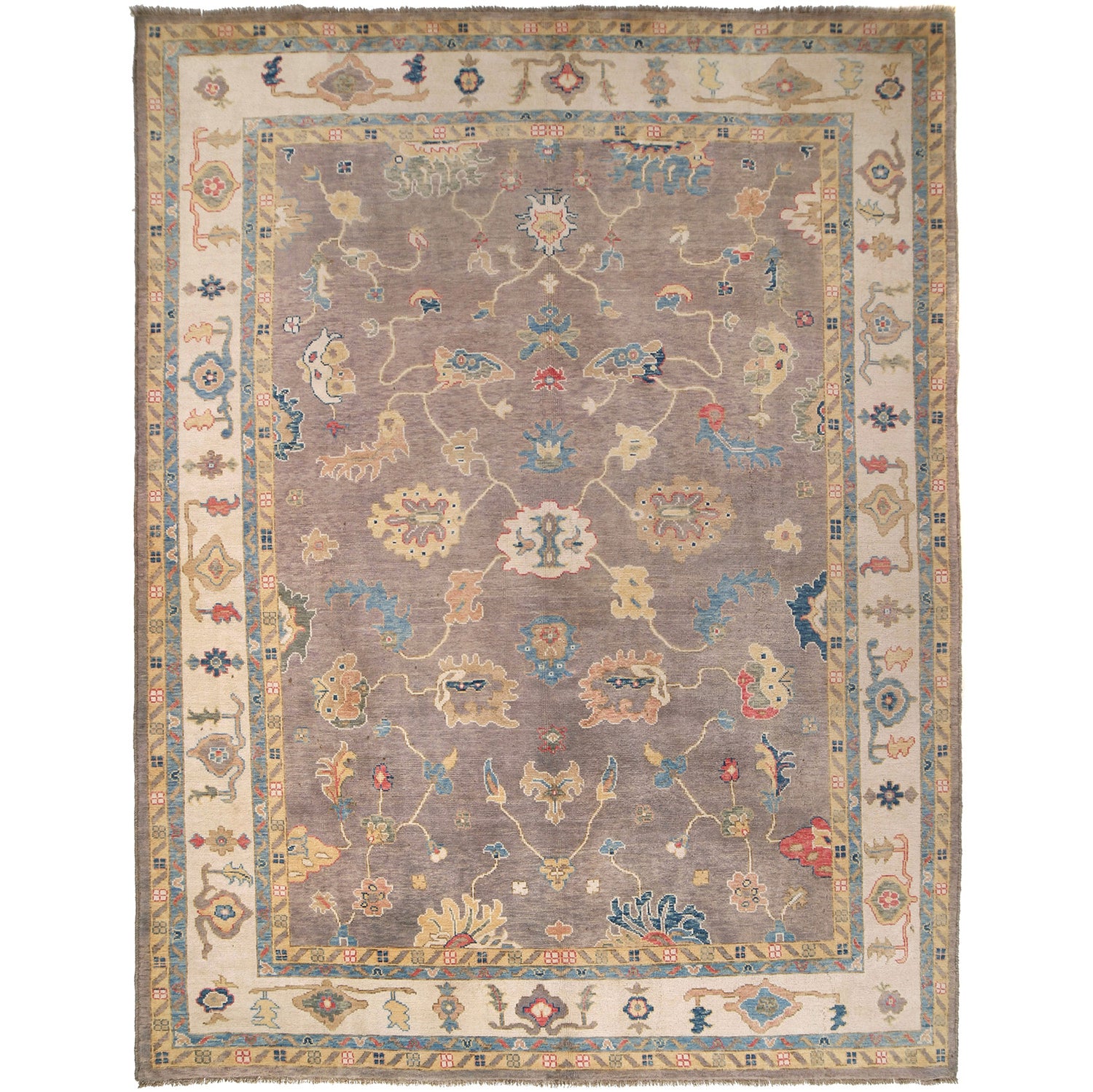 Turkish Design Oushak Rug 8' 10" x 11' 7" ft / 268 x 353 cm - No. G27014