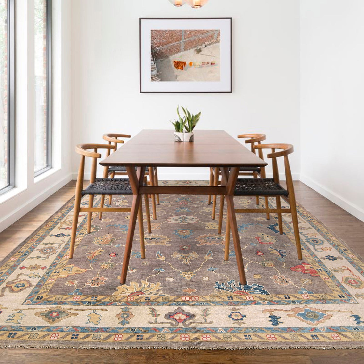 Turkish Design Oushak Rug 8' 10" x 11' 7" ft / 268 x 353 cm - No. G27014