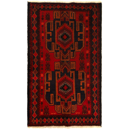 Tribal Baloch Rug 2' 10" x 4' 11" ft / 87 x 150 cm - No. G27047