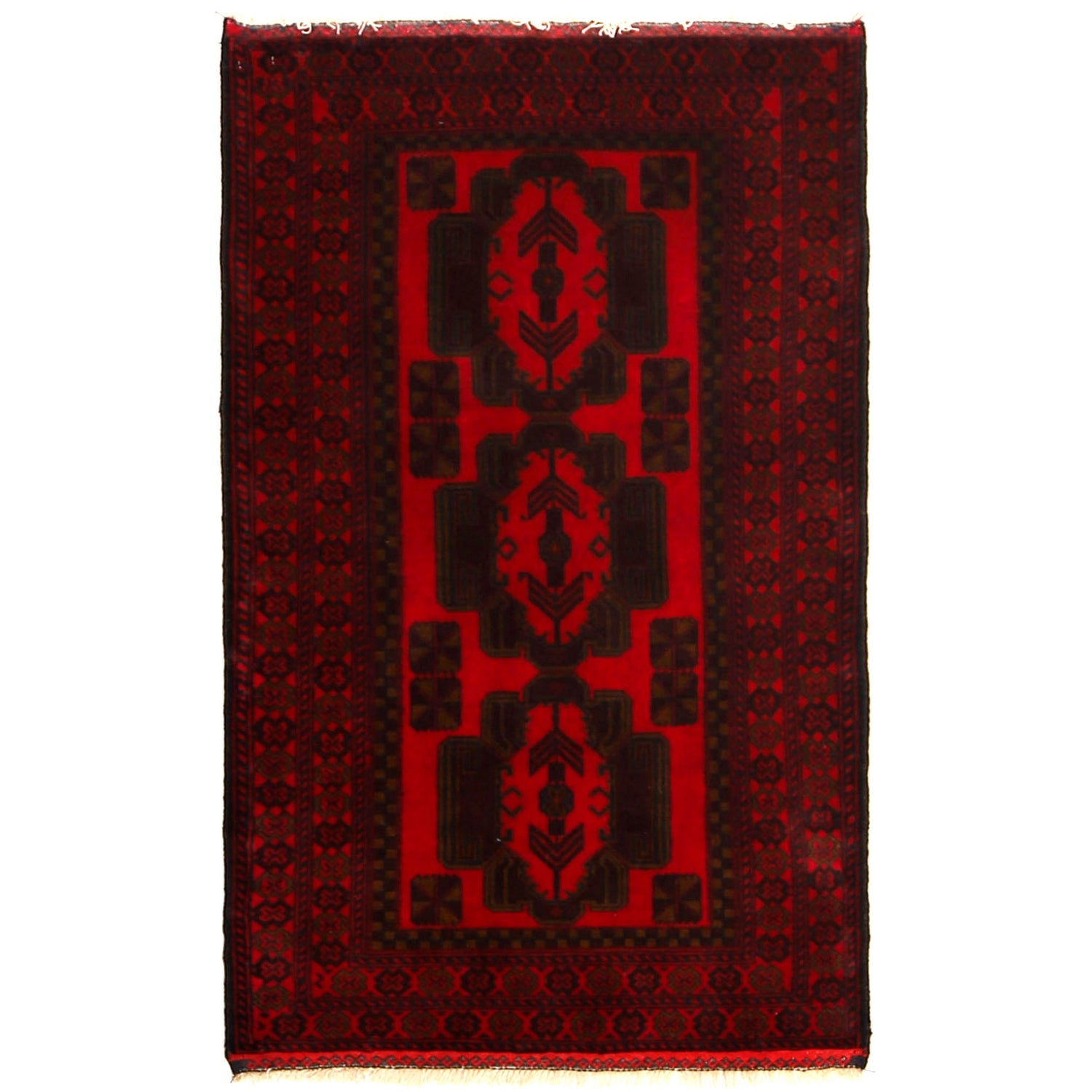 Tribal Baloch Rug 2' 7" x 4' 6" ft / 79 x 137 cm - No. G27052A
