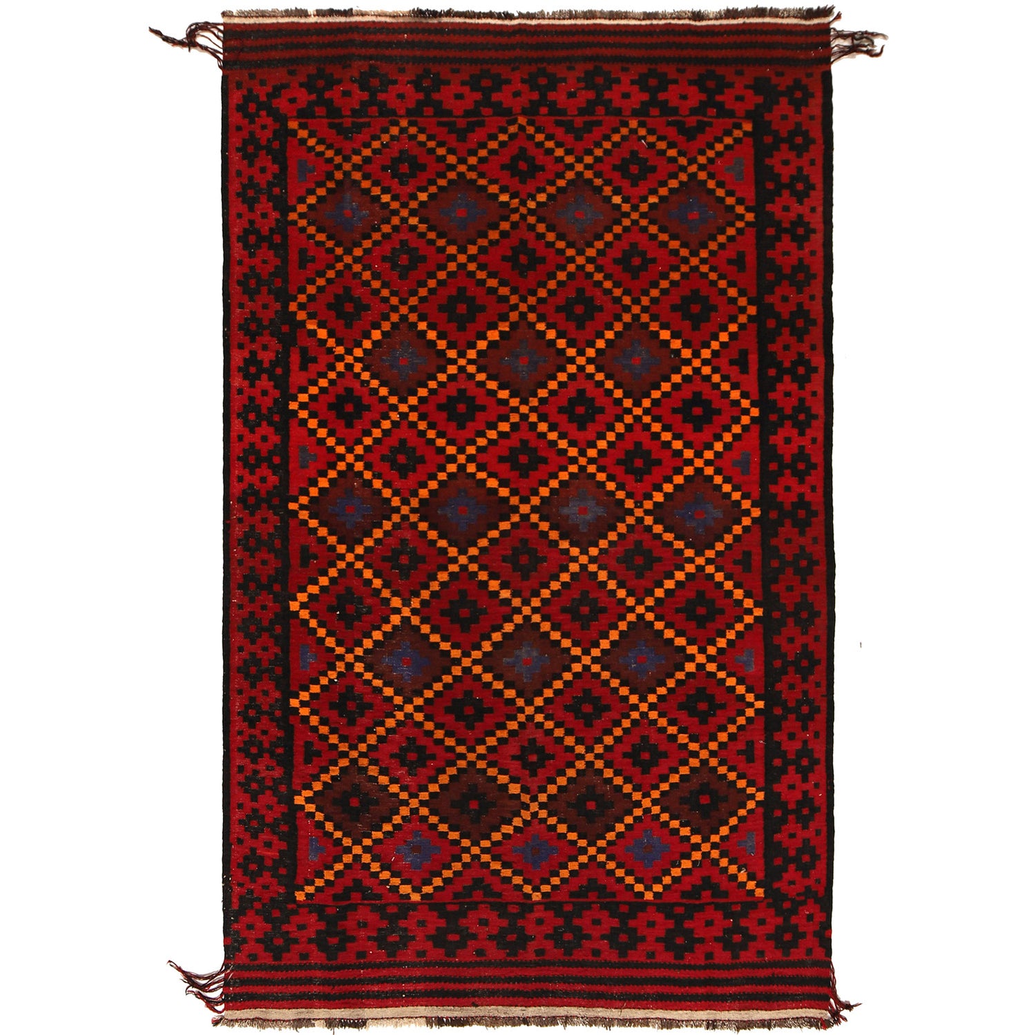Afghan Vintage Kilim 5' 7" x 9' 1" ft / 170 x 278 cm - No. G27058