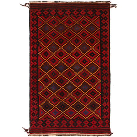 Afghan Vintage Kilim 5' 7" x 9' 1" ft / 170 x 278 cm - No. G27058