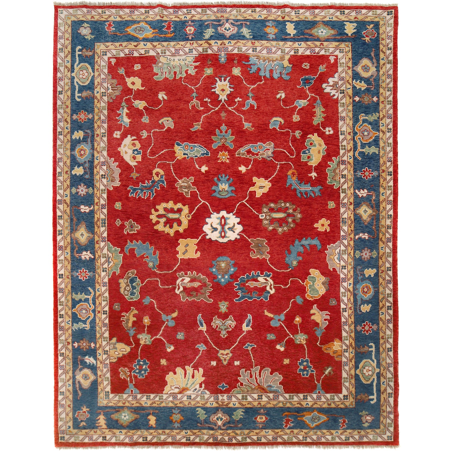 Turkish Design Oushak Rug 9' 2" x 11' 7" ft / 280 x 353 cm - No. G27065