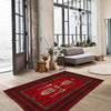 Red Baluchi Rug 2' 11" x 4' 7" ft / 90 x 140 cm - No. G27073